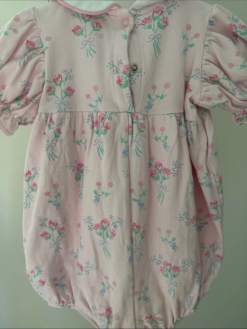 The Beaufort Bonnet Company Pink Floral Peter Pan Collar One-Piece